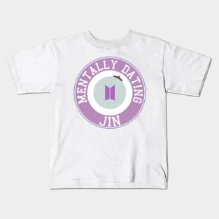 Mentally dating BTS Jin logo Kids T-Shirt